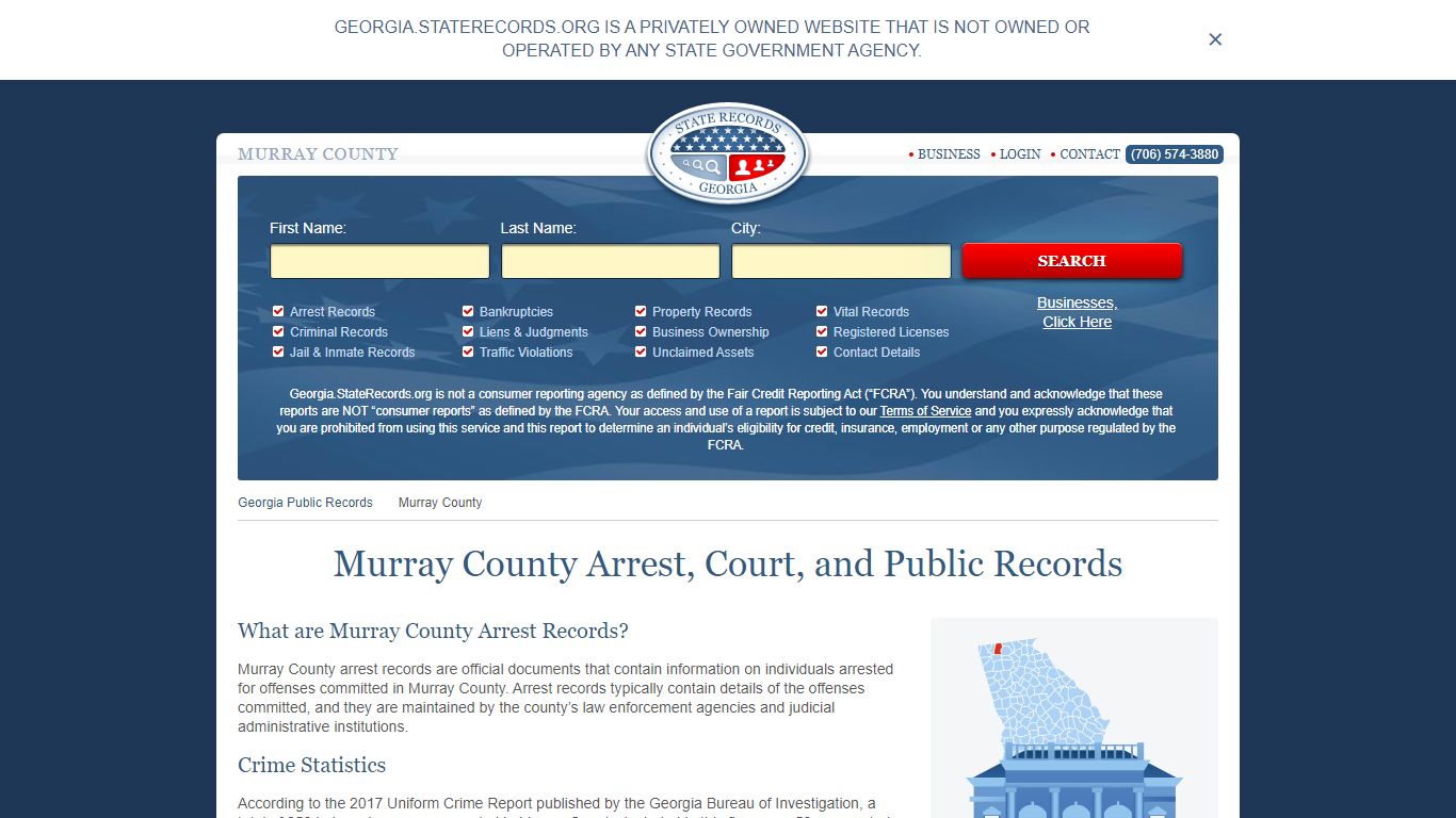Murray County Arrest, Court, and Public Records