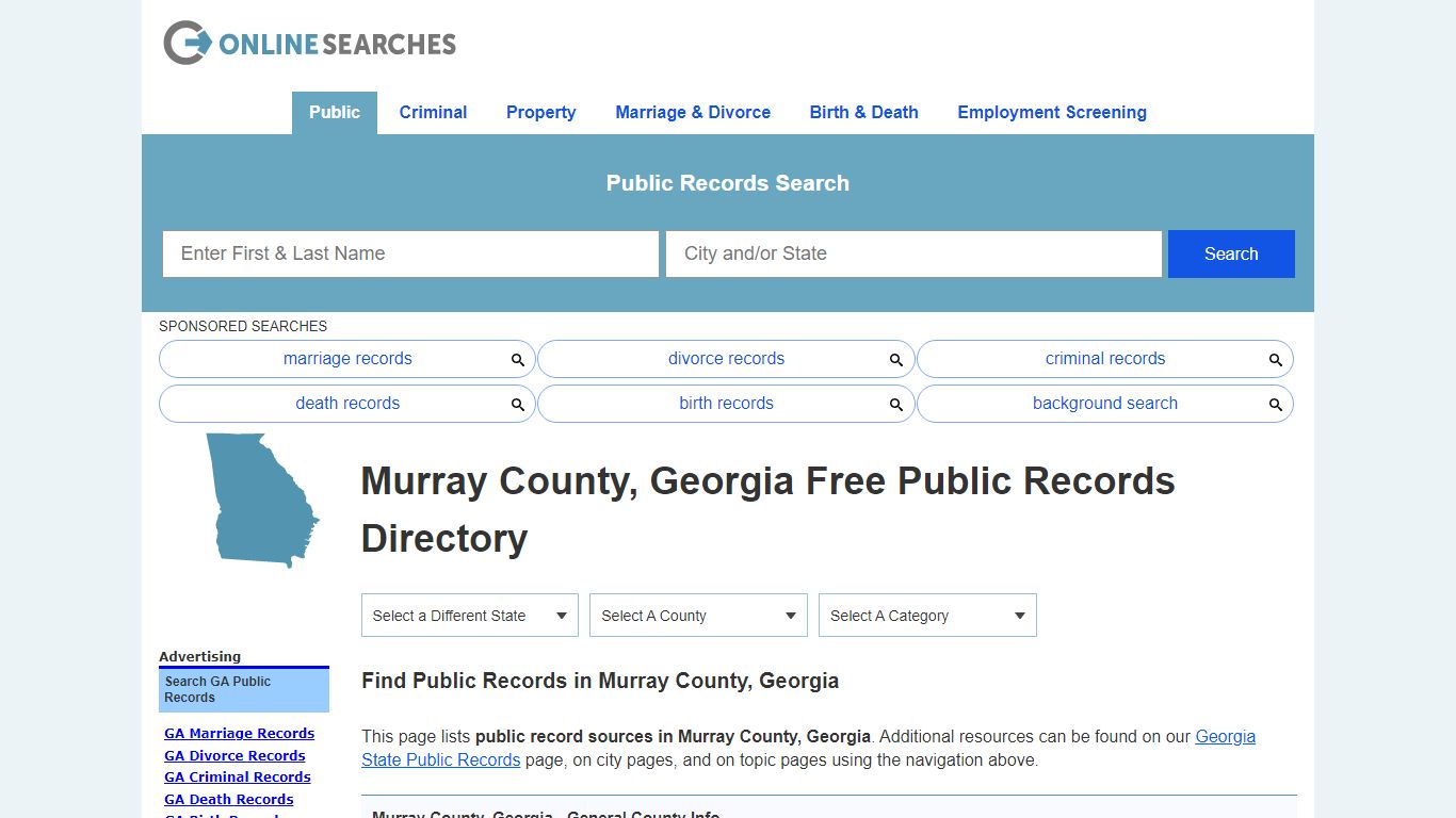 Murray County, Georgia Public Records Directory