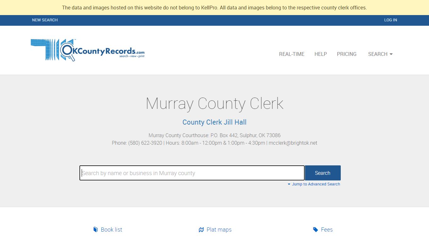 Murray County | OKCountyRecords.com | County Clerk Public Land Records ...